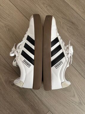 Adidas Women’s VL Court 3.0 White and Black Classic Sneakers 8.0